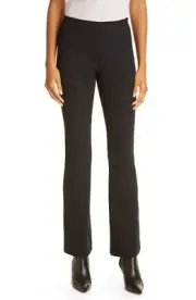 Rag & Bone Simone Flare Pants Women's 0 Black Solid Back Zip Closure