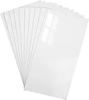 Luxshiny 10pcs Peel and Stick Backsplash White Stick on Wall Tiles Wallpaper Subway Tiles for Kitchen Bathroom 24x12 Inch
