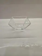 Tiffany & Co. Metropolis Crystal Square Bowl 4.5" New