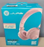 JLab Studio Wireless Bluetooth On Ear Headphones 30+Hours- Lilac Cloud Foam New!