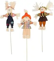 Widdle Gifts Ltd Set of 3 Mrs Scarecrow Picks Garden Patios Outdoor 1524