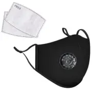Reusable Black Mask With PM2.5 Filters