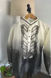Monochromatic Barong Tagalog- GREY Size L