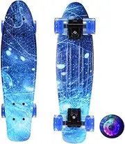 Jusenda Mini Cruiser Skateboard 22inch Fish Board Children Scooter PP Longboard Penny Board Complete Printed Banana Skate Board