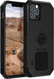 [ROKFORM] iPhone 12 Case, iPhone 12 Pro Case, Rugged Series, Magnetic Protective Apple Gear, iPhone Cover with RokLock Twist Lock, Dual Magnet, Drop Tested Armor (Black)