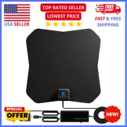 Indoor Digital TV Antenna XL – 60-80 Mile Range 4K HDTV w/ 16.4 Ft Cable