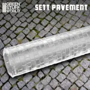 Rolling Pin - SETT PAVEMENT Texture - Terrain Roller for scale wargames dioramas
