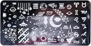 Nail Stamp Template Snowflake Lips Leaves Butterfly Transfer Printing Template Nail Stamping Tool for Manicure Salon Home Halloween Christmas