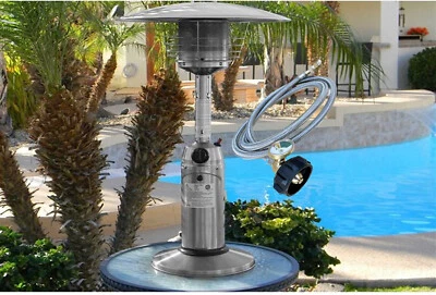 11,000BTU Stainless Tabletop LP Propane Gas Outdoor Heater Patio Living Space