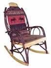 Amish Hickory Rocking Chair Pad Cushion Set in Red Moose Fabric