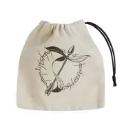 Q Workshop Durable Print Cotton Fabric Elvish Basic Dice Bag Beige and Black