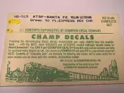 HO Champ Decals HO Scale HB-515 Santa Fe Express Box Car NIP