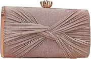 [STBTOO] Bridal Wedding Purse Sparkly Rhinestone Handbag Glitter Crystal Shoulder Sequin Clutch Pleated Evening for Women