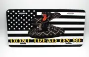 DON'T TREAD ON ME GADSDEN AMERICAN TACTICAL FLAG METAL NOVELTY CAR LICENSE PLATE