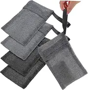 Happyyami 4Pcs Exfoliating Soap Saver Bags Pouches with Hanging Rope for for Bar Soap Cleaning and Bathing Skin Friendly Design for Comfortable Use