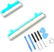 Power On Off Volume Key Side Button Replacement Part for Samsung Galaxy Note 10+ 10 Plus 6.8 inch, with Toolkit (Silver)