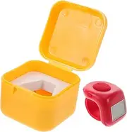 MOBUTOFU Luminous Counter Hand Counter Ring Design Counter Device Universal Tally Counter Clicker Counter Counting Clicker Finger Counter Digital Hand Tally Counter Plastic Red