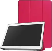 dtab D-01K Case Tri-Fold Slim PU Leather Case [Protective Film + Stylus Pen] docomo Huawei MediaPad M3 Lite 10 wp Hot Pink 73660-02