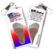 Baton Rouge FootWhere® Souvenir Zipper-Pull. Made in USA