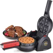 Presto 03512 Stuffler Stuffed Waffle Maker, Belgian Large, Black