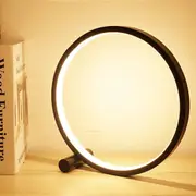 LED Dimmable Ring Desk Table Lamp with Touch Control and Eye Care