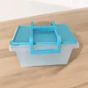 Tupperware CarryAll Blue Craft Picnic Storage Container Handle StowN Go New 1431