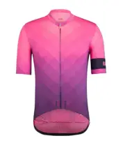 NEW Rapha Men's Cycling Jersey Block Fade Print Pro Team Midweight XL Pinky Navy
