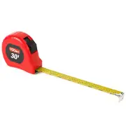 Hyper Tough 30' TAPE MEASURE Nylon-Coated Blade | Belt Clip | Fractional Read