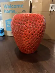 Strawberry Fruit Stool Side Table Homegoods Decor Ceramic Viral Tiktok Stool NEW