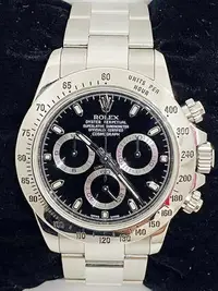 在飛比找Yahoo!奇摩拍賣優惠-ROLEX 黑面三眼 Daytona 116520 亂碼字頭