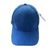 Burro Brand Hat Cap Royal Blue Corduroy Strap Buckle New w Tags