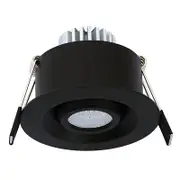 Starlight LED Recessed Adjustable Warm White 50mm Cut Out Downlight in Black