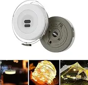 Clearhill Camping String Lights,2-in-1 Roll Up Portable String Lights,33FT/10M,Warm Light,Rechargeable Waterproof Camping Lights for Camping,Indoors and Outdoors Deco,Party Festival (Green,1Pack)