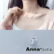 【AnnaSofia】925純銀項鍊鎖骨鍊頸鍊-立體幾何鏤空裸鑽心 現貨 送禮(銀系)