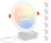 Cloudy Bay 20W 8 inch LED Recessed Lights,5Color 2700K/3000K/3500K/4000K/5000...