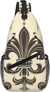 Stvyukl Fleur-De-Lis And Coat Arms Knight Sling Bag For Women Men Travel Hiking Backpack Crossbody Shoulder Chest Bags Casual Daypack