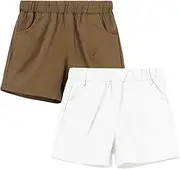 [HahaNice] Toddler Boys Chino Shorts - Summer Cloths Twill Shorts for Kids