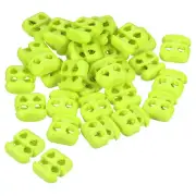 Cord Locks, 30 Pack Oval Spring Toggle Stopper, Bright Green