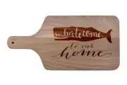 Creative Products Whalecome To Our Home 17 x 8 Walnut Paddle Cutting Board
