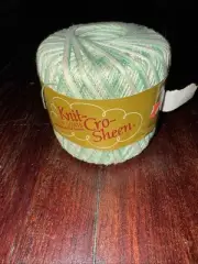 J&P Coats Knit-Cro-Sheen Crochet Thread Shaded Greens New 175 yards