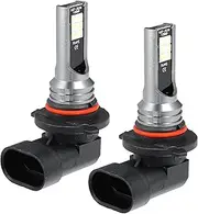 X AUTOHAUX 9006 Fog Lights Bulbs Bulb 80W Power 12 LED 3030 Chips Auto LED Car Driving Running Lamp Bright Waterproof Aluminum White (Set of 2)
