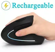 Ergonomic Mouse, Vertical Wireless Mouse - Rechargeable 2.4GHz Optical Vertical