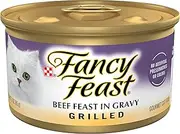 Purina Fancy Feast Gravy Grilled Wet Cat Food, Beef Feast - (24) 3 oz. Cans