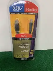 Belkin USB 2 Hi-Speed Cable-10’-A Plug/B Plug-P43430-C-New
