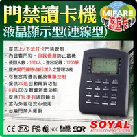 在飛比找蝦皮購物優惠-Mifare 門禁讀卡機 液晶顯示型 螢幕 悠遊卡 保全 感