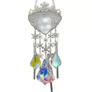 KIRKS FOLLY Winter Dream Queen Crystal Wonder Wind Chime sterling silvertone