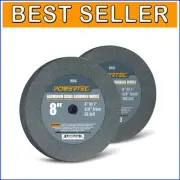 High-Performance 8-Inch Bench Grinder Wheels - Aluminum Oxide 36 & 100 Grit Pack
