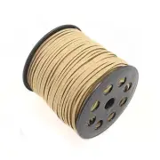 100 Yard Spool Flat Suede Leather Cord Lace Beading Craft Thread String Khaki