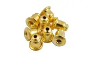 10pcs Earrings Gold Metal Plug Stud Stoppers Findings Post Bullet Backing
