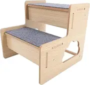 BESPORTBLE Funny Dog Cat Stairs Step Wooden Pet Ladder Portable Pet Step for Home Travel